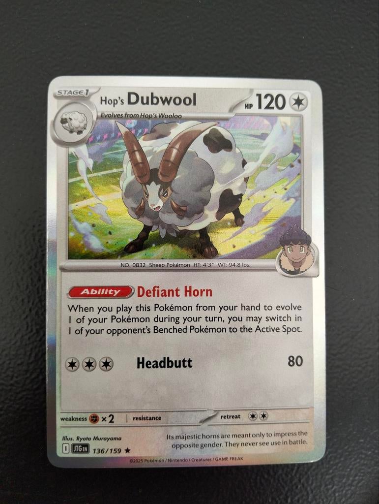 Hop's Dubwool Pokémon Kaart - Nieuwstaat, Ophalen of Verzenden, Nieuw, Losse kaart