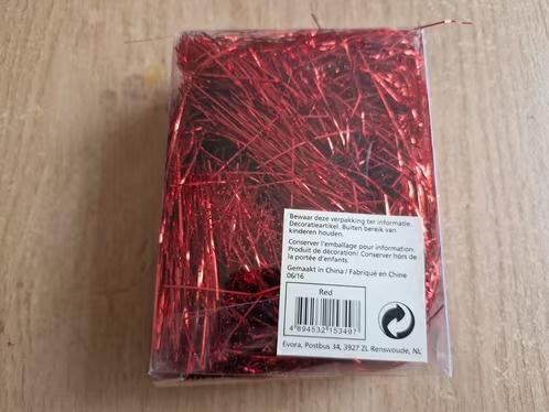 Rode lametta 13 gram h, Diversen, Kerst, Evora, Onbekend, Nieuw, Ophalen of Verzenden