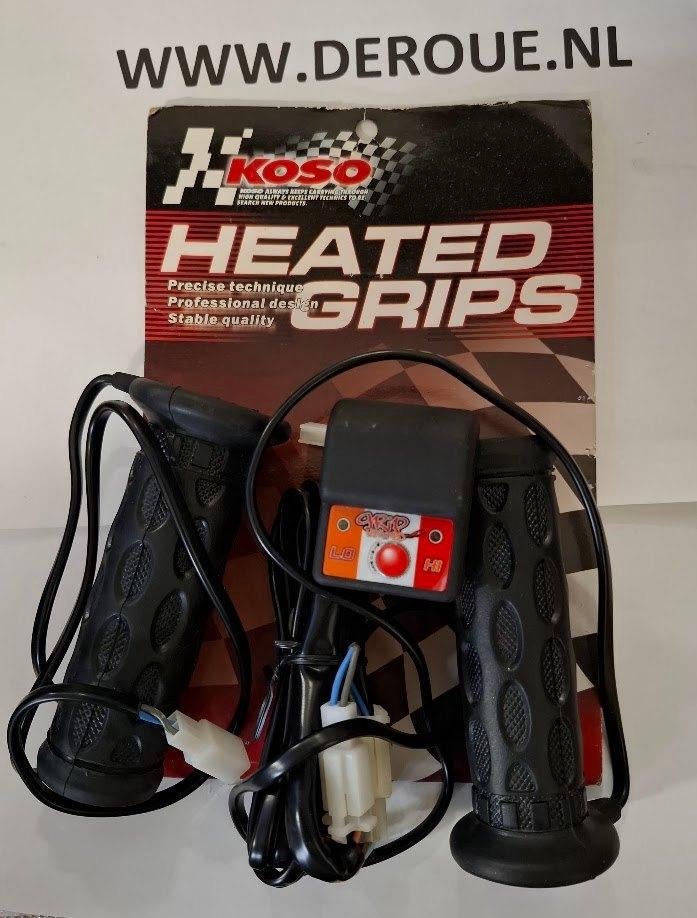 KOSO HEATED GRIPS 25/28 MM, Motoren, Nieuw, Ap.deroue@planet.nl, SCHOOLSTRAAT 30, DEROUE MOTOREN