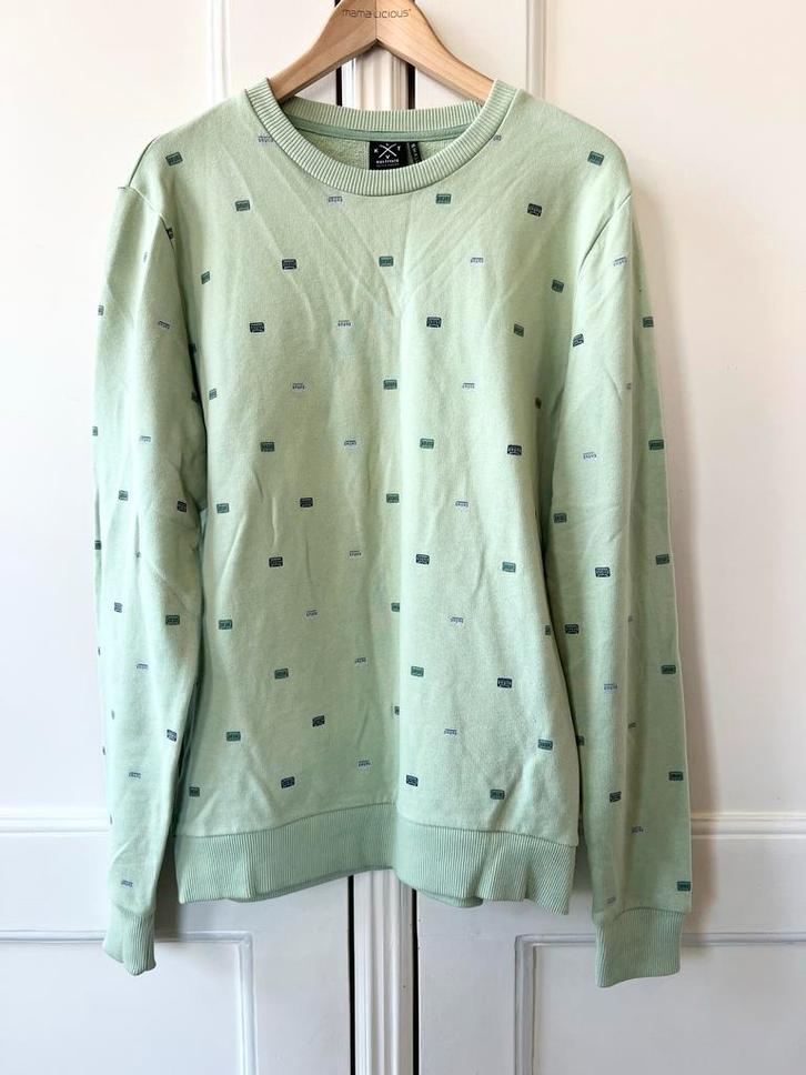 Kultivate heren sweater met cassettebandjes print - Maat S, Kleding | Heren, Truien en Vesten, Zo goed als nieuw, Maat 46 (S) of kleiner