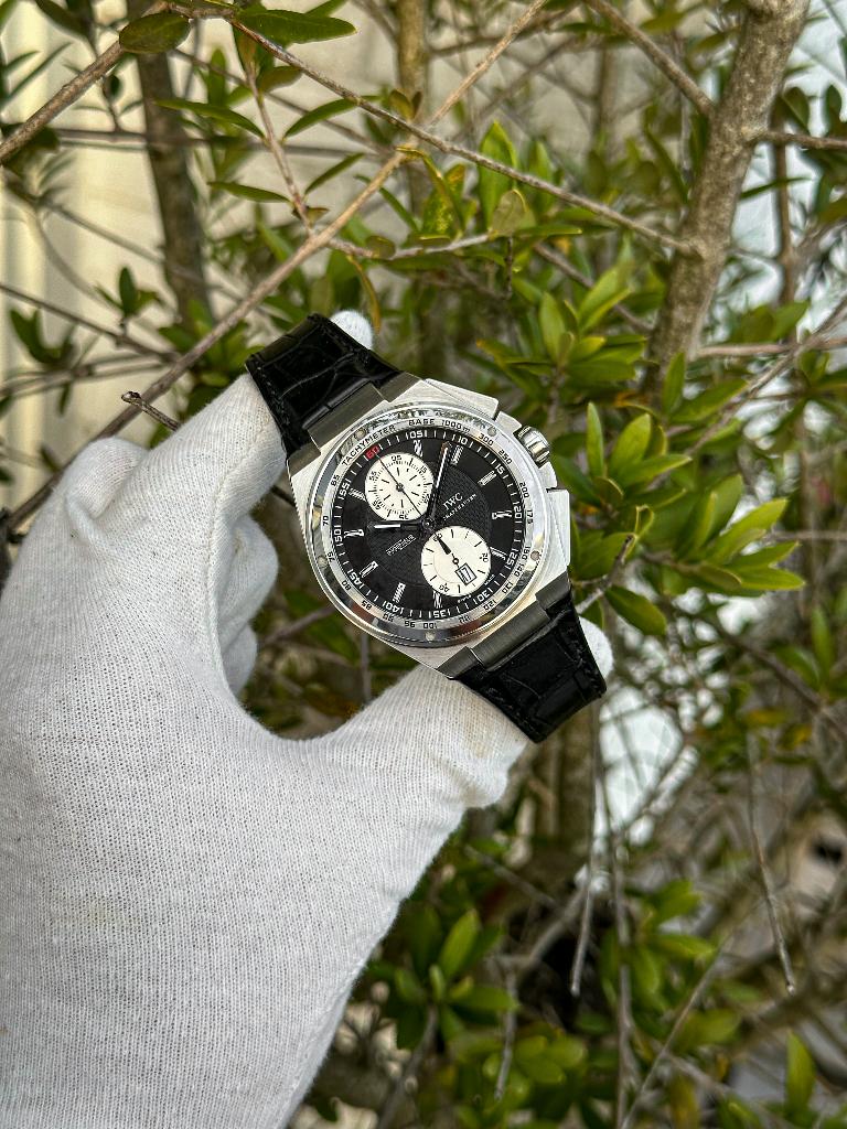 IWC Ingenieur Big Chronograph, Sieraden, Tassen en Uiterlijk, Horloges | Heren, Leer, Staal, Polshorloge, Zo goed als nieuw