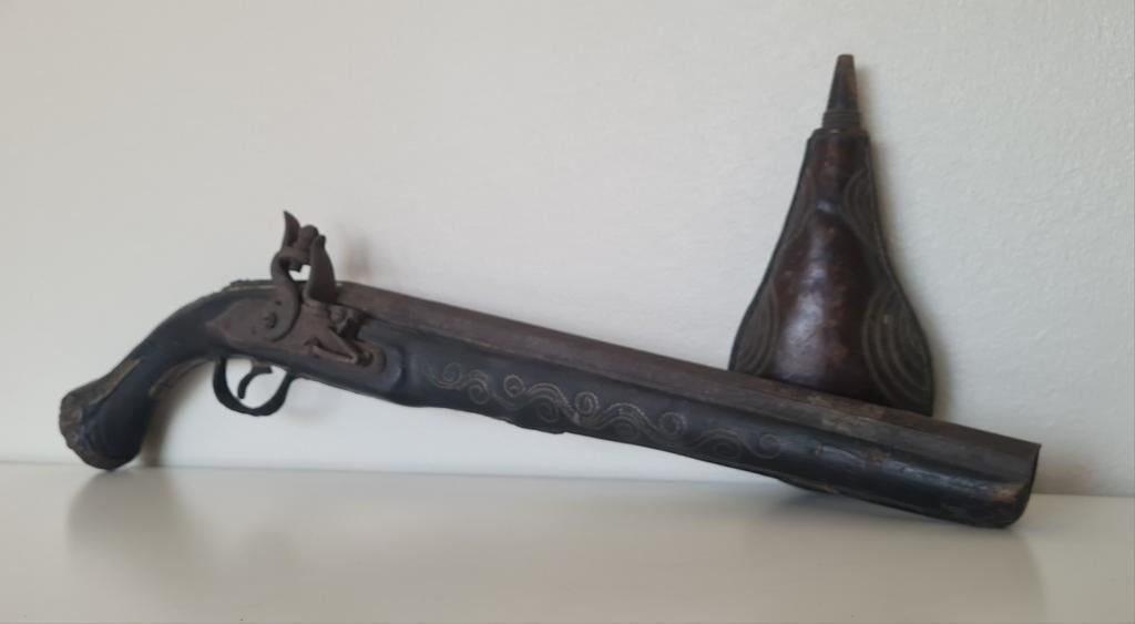 Antieke Ottomaanse pistool - eind 18de eeuw, Verzamelen, Militaria | Algemeen, Ophalen of Verzenden