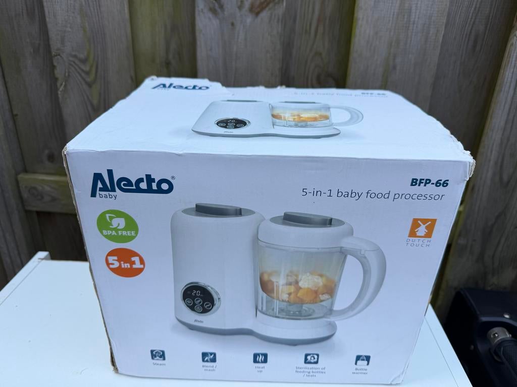 Alecto Babyvoedingsprocessor 5-in-1 BFP-66, Ophalen, Gebruikt, Flessen- of potjesverwarmer
