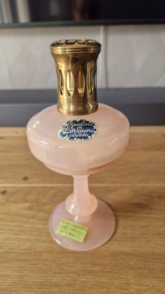 Lampe Berger Roze opaline glas "vintage ", Ophalen of Verzenden