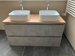 Badkamermeubel met waskommen, Ophalen, Gebruikt, 100 tot 150 cm, Minder dan 100 cm