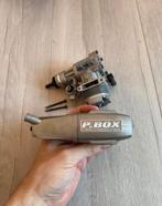 OS MAX AX 25 RC vliegtuigmotor met P-BOX uitlaat, Ophalen of Verzenden, Gebruikt, 1:32 tot 1:50