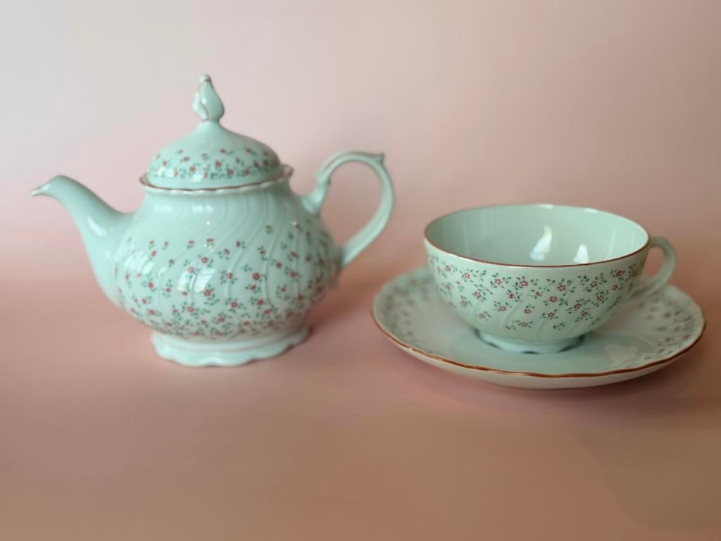 Vintage Seltmann Weiden Regina theepot en kop en schotel, Antiek en Kunst, Antiek | Porselein, Ophalen of Verzenden