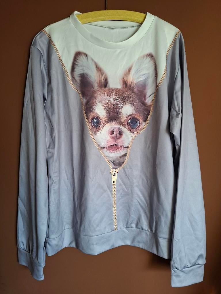 Leuk Chihuahua shirt/ longsleeve xl, Maat 46/48 (XL) of groter, Ophalen of Verzenden, Zo goed als nieuw, Lange mouw