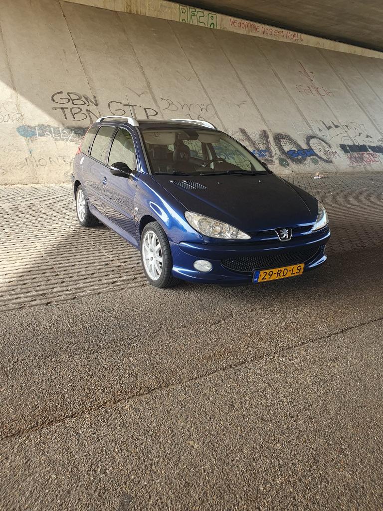 Peugeot 206 2.0 16V SW GTI 2005 Blauw 138xxx NAP 999,99, Auto's, 136 pk, 4 cilinders, Blauw, Alcantara