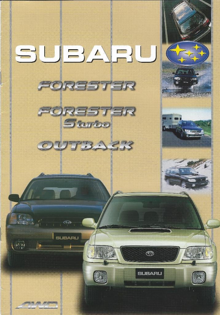 Brochure Subaru Forester en Legacy Outback 2000, Ophalen of Verzenden, Gelezen, Overige merken