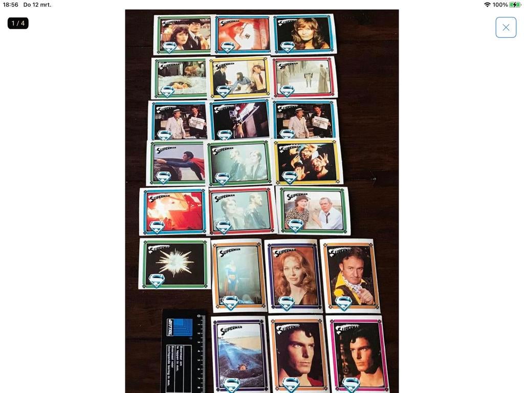 22 Oude SUPERMAN Kaartjes Marktplaats storing, Ophalen of Verzenden, Zo goed als nieuw, Overige typen