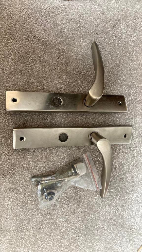 Deurkruk, nieuw, Ophalen of Verzenden, Zo goed als nieuw, Rvs, Klink of Kruk