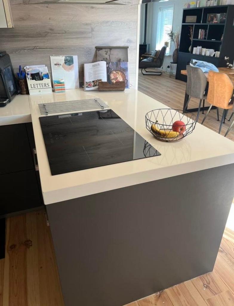 ✨Complete keuken met Schiereiland✨, Ophalen, Wit, Zo goed als nieuw, Composiet