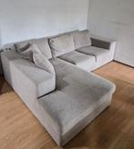 Comfortabele grijze hoekbank, Kunststof, Gebruikt, 125 tot 150 cm, Hoekbank