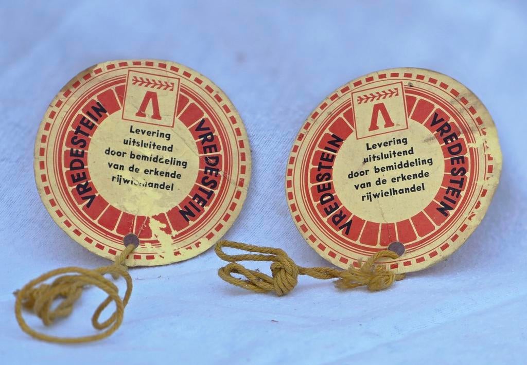 Fiets reclame prijskaartjes, set van 2, Verzamelen, Ophalen of Verzenden, Gebruikt, Reclamebord