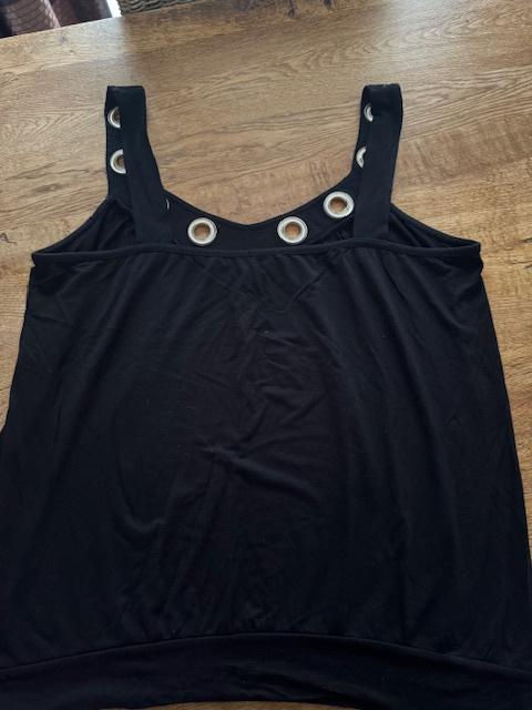 Top met mooie versiering maat 46/48, Verzenden, Gedragen, Zwart, Shirt of Top