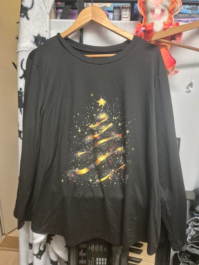 Shirt met kerstboom, mt. XL, Ophalen of Verzenden, Zo goed als nieuw, Maat 46/48 (XL) of groter