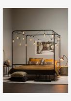 Vtwonen Bunk Bed - Stoer en Stijlvol Zwart Metalen Hemelbed, Ophalen, Gebruikt, Zwart, Tweepersoons
