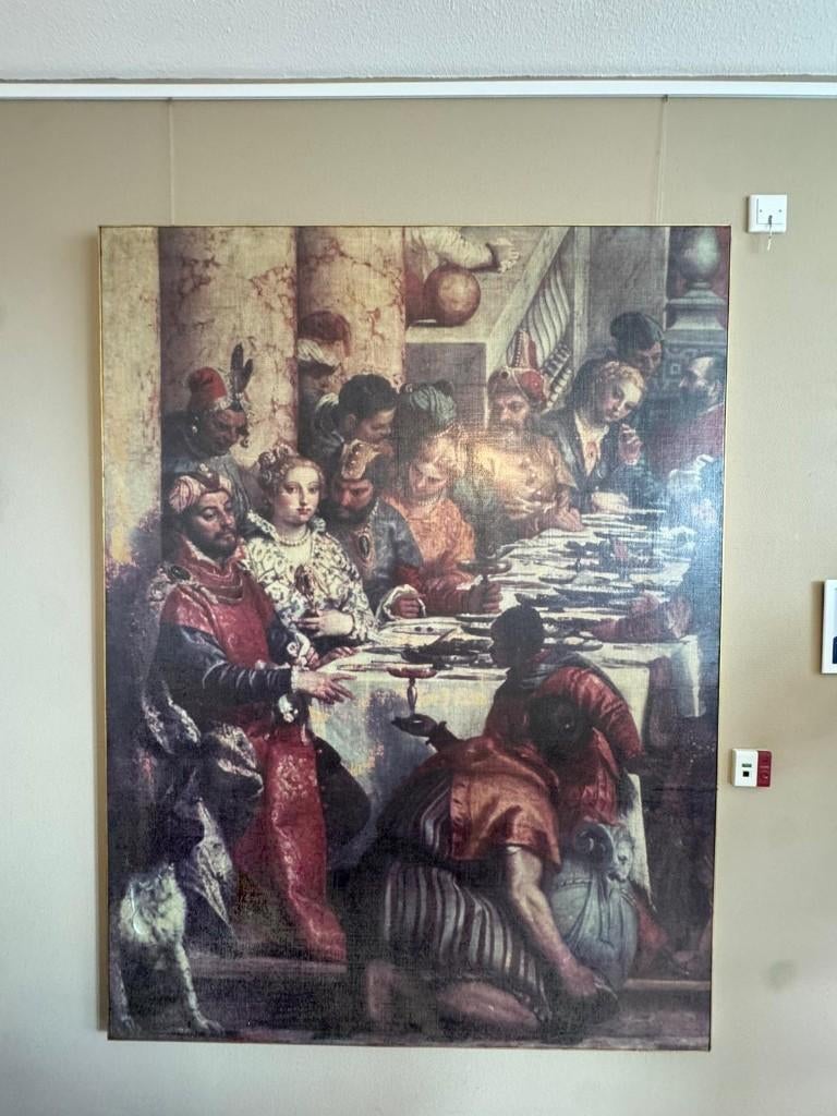 Groot klassiek schilderij – middeleeuwse stijl, Ophalen