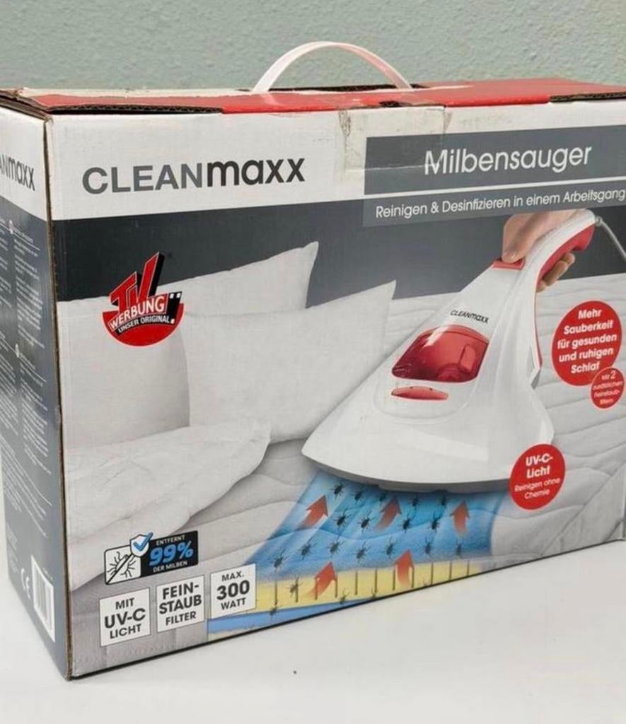 CLEANmaxx huisstofmijt hand-stofzuiger met UV-C lamp mijten, Huis en Inrichting, Ophalen of Verzenden, H, H, H