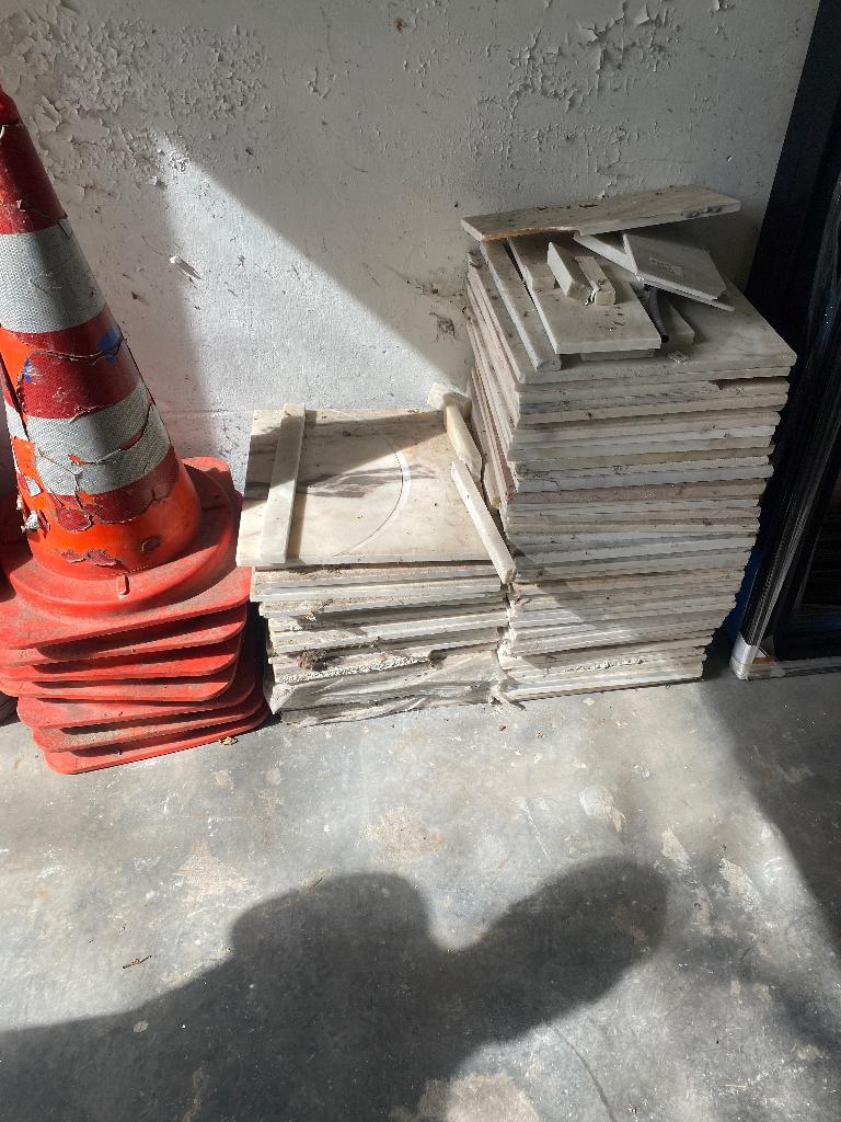 Partij marmeren tegels, Ophalen, Minder dan 5 m², 20 tot 40 cm, Vloertegels