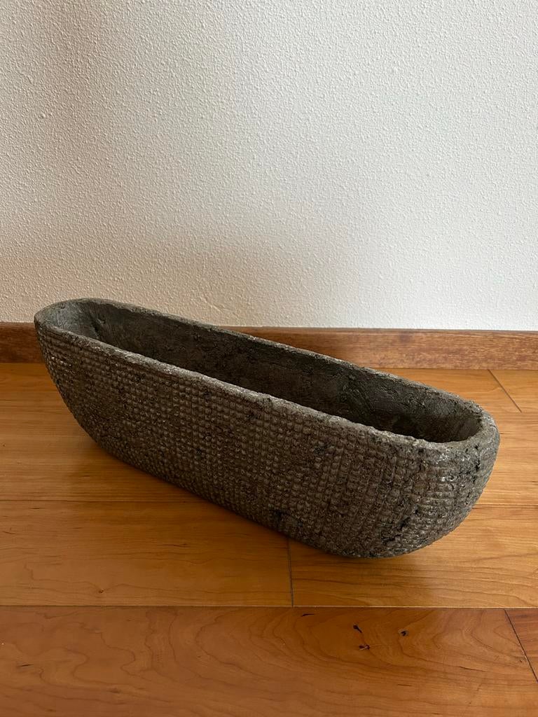 Langwerpige ovale bloempot van steen, Tuin en Terras, Bloembakken en Plantenbakken, Ophalen, Steen, Minder dan 30 cm, Minder dan 60 cm