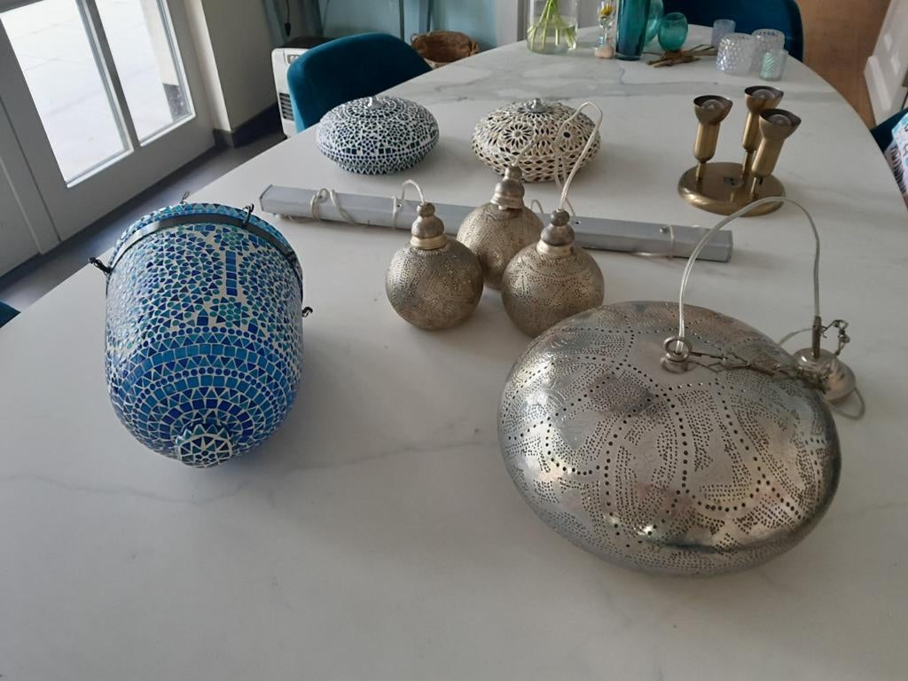 Diverse originele Marokkaanse en Oosterse lampen, Ophalen of Verzenden