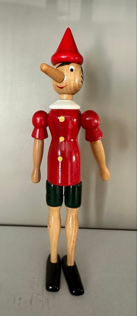 Houten Pinokkio pop met beweegbare ledematen, Verzamelen, Ophalen of Verzenden, Gebruikt