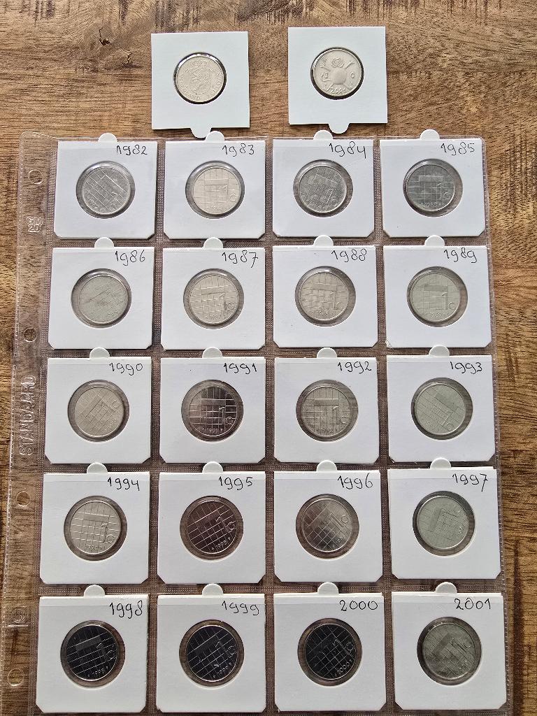 Complete serie Beatrix guldens aangeboden (1980-2001), Ophalen of Verzenden, Koningin Beatrix, 1 gulden, Setje