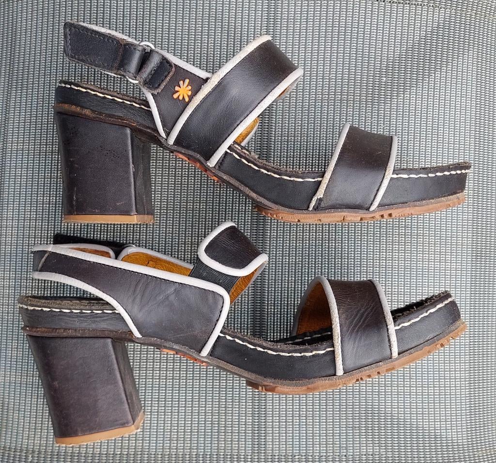 ART zwarte sandaal leer 40, Zwart, Gedragen, Sandalen of Muiltjes, Ophalen of Verzenden