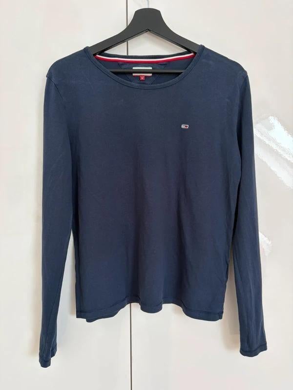 T-shirt lange mouwen Tommy Hilfiger blauw maat M, Kleding | Dames, T-shirts, Maat 38/40 (M), Blauw, Ophalen of Verzenden, Zo goed als nieuw