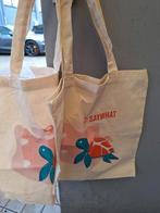 2 linnen/ katoenen tasjes, Ophalen, Zo goed als nieuw, Beige, Overige merken