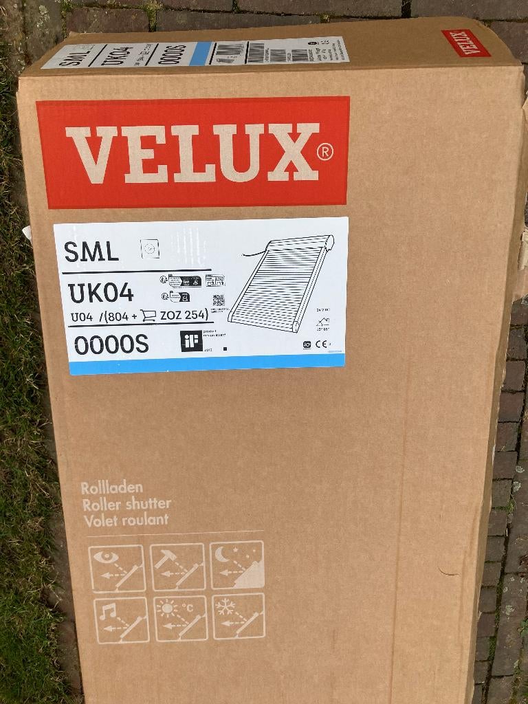 2 Velux electrische rolluiken SML PK06 en SML UK04, Kunststof, Gebruikt, Overige typen, 75 tot 150 cm