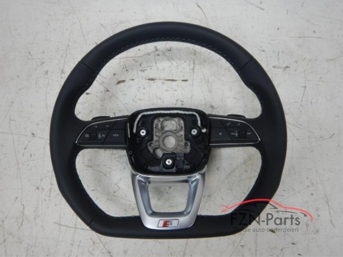Audi Q7 Q8 4M0 S-Line Stuur MF+F1+VIEW Leer Leder Leren, Ophalen of Verzenden, Gebruikt