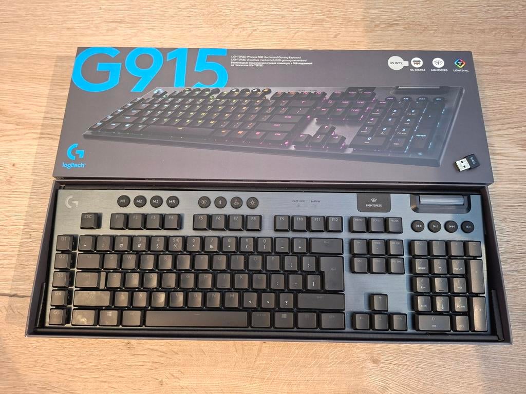 Logitech G915 LIGHTSPEED Gaming Toetsenbord Nieuw in Doos, Computers en Software, Toetsenborden, Ophalen, Logitech, Nieuw, Draadloos