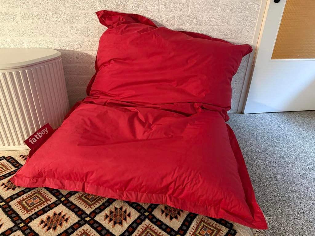 Fatboy zitzak rood, ook geschikt als hondenkussen, Ophalen, Gebruikt, Rood, Zitzak
