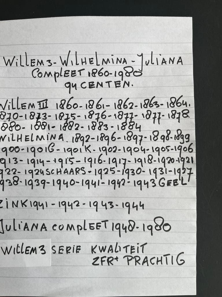 WILLEM 3-WILHWLMINA-JULIANA - COMPLEET CENTEN 1860-1980, Verzenden, Koning Willem III, 1 cent, Setje