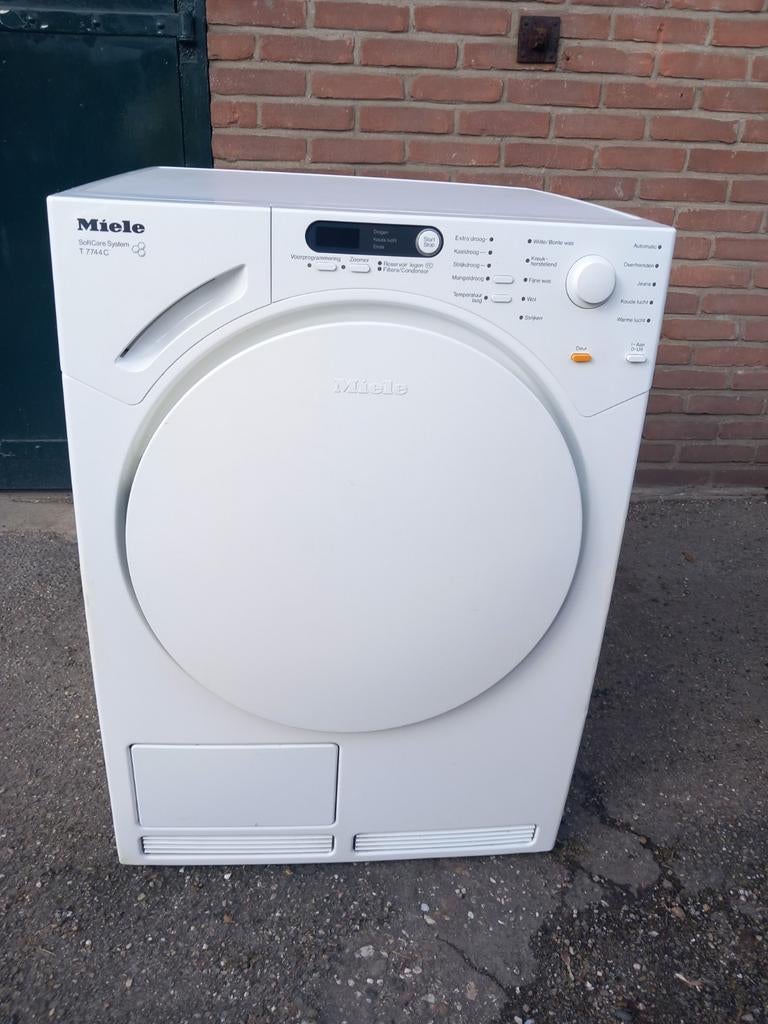 Condensdroger Miele softcare, Witgoed en Apparatuur, Wasdrogers, Ophalen, 6 tot 8 kg, Gebruikt, Anti-kreukfase