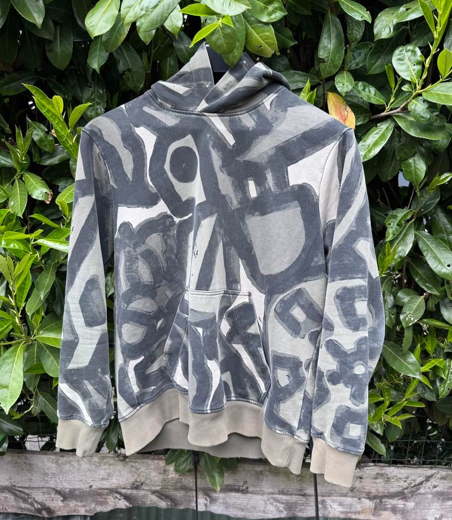 G-Star raw urban camo artistieke  L-XL vintage hoodie y2k, Ophalen of Verzenden, Zo goed als nieuw, Maat 56/58 (XL), Grijs