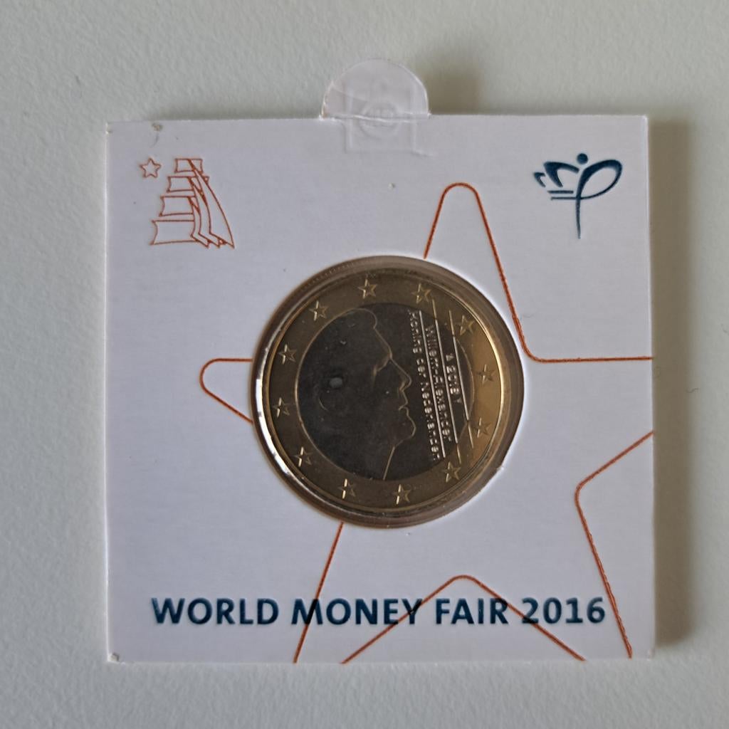1 Euro 2016 World Money Fair - Utrecht, Ophalen of Verzenden, Koningin Beatrix, Euro's, Losse munt
