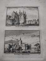 199/200 Montfoort Poort en Kasteel Kopergravure 18e Eeuw dl3, Antiek en Kunst, Kunst | Etsen en Gravures, Ophalen of Verzenden