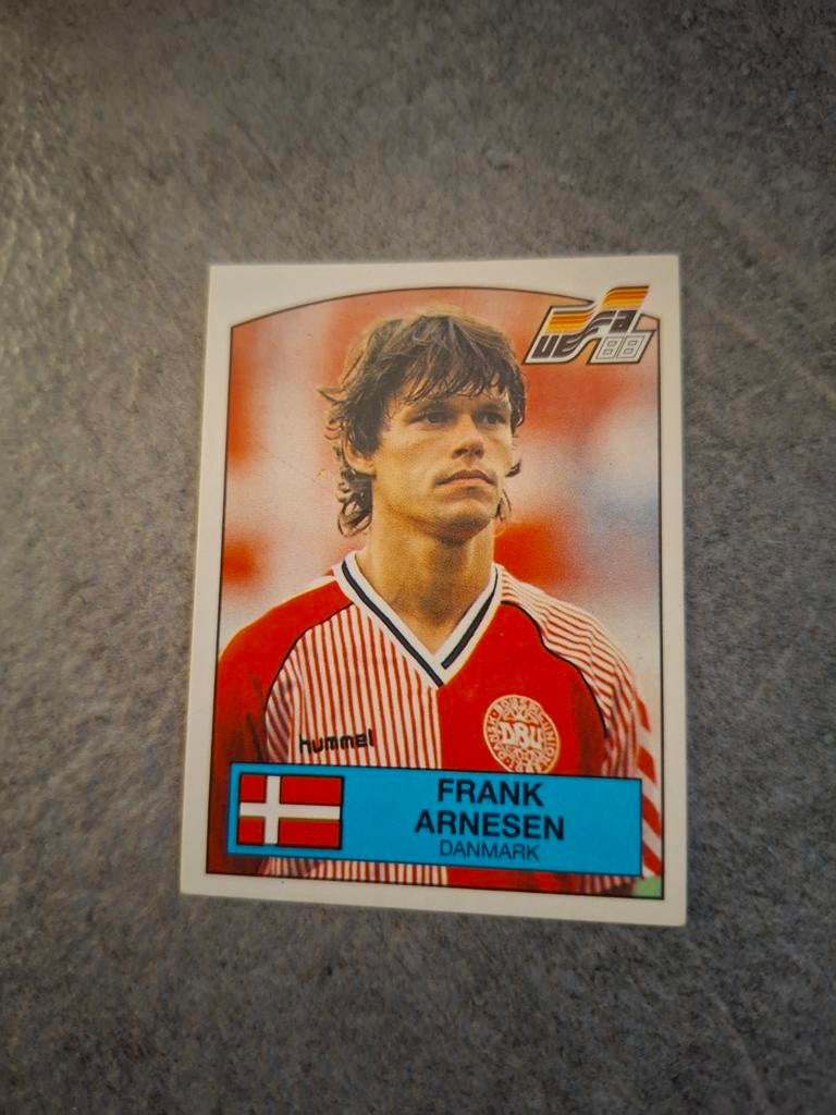 Panini sticker Euro 88 Duitsland. Frank Arnesen Denemarken., Verzenden, Zo goed als nieuw, Sticker