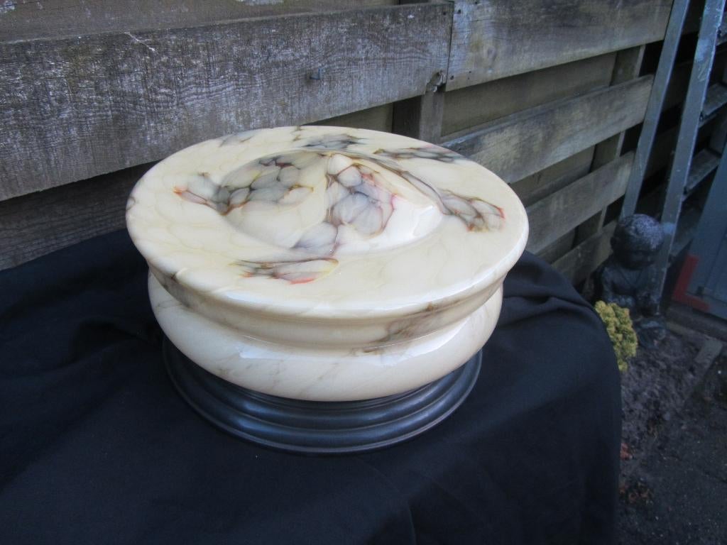 SUPER MOOIE GROTE ART DECO PLAFONNIERE, Huis en Inrichting, Lampen | Plafondlampen, Ophalen, Gebruikt, ART DECO