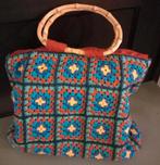 Hippe nieuwe tas gehaakt kleurrijk, Ophalen of Verzenden, Nieuw, Blauw, Handtas