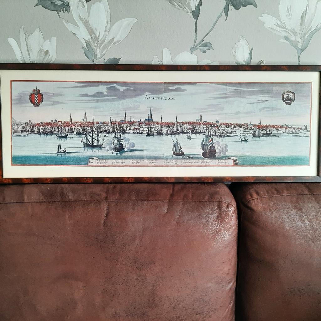 Amsterdam, Ophalen of Verzenden, Zo goed als nieuw, Schilderij, 75 cm of meer