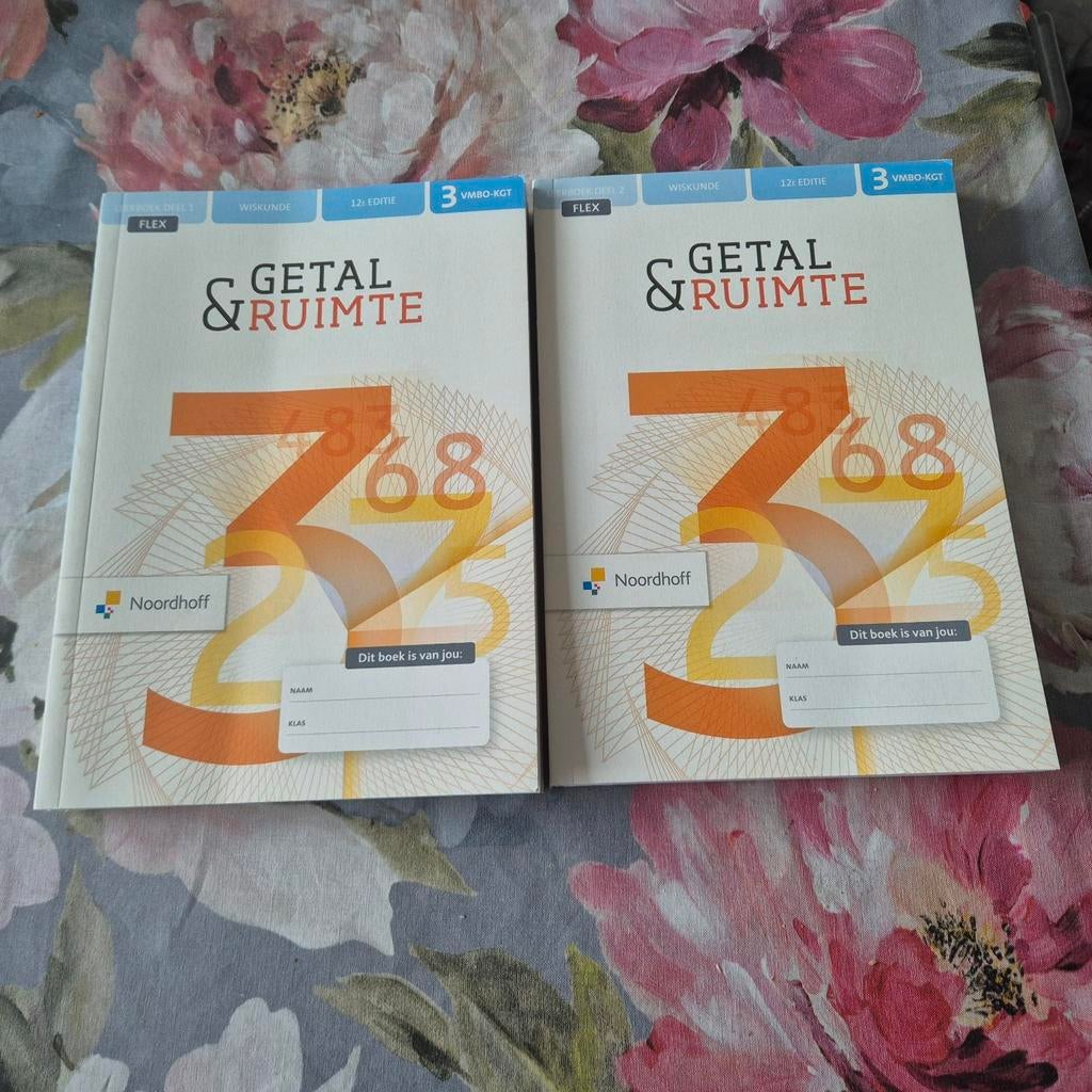 Getal & Ruimte Leerboek  deel 1+2 Flex VMBO-KGT 3e klas, Boeken, Ophalen of Verzenden, Zo goed als nieuw, VMBO, Wiskunde A