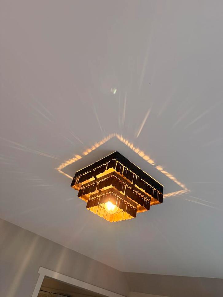 Plafondlamp Gudha vierkant Hoffz, Huis en Inrichting, Lampen | Plafondlampen, Gebruikt, Metaal, Ophalen