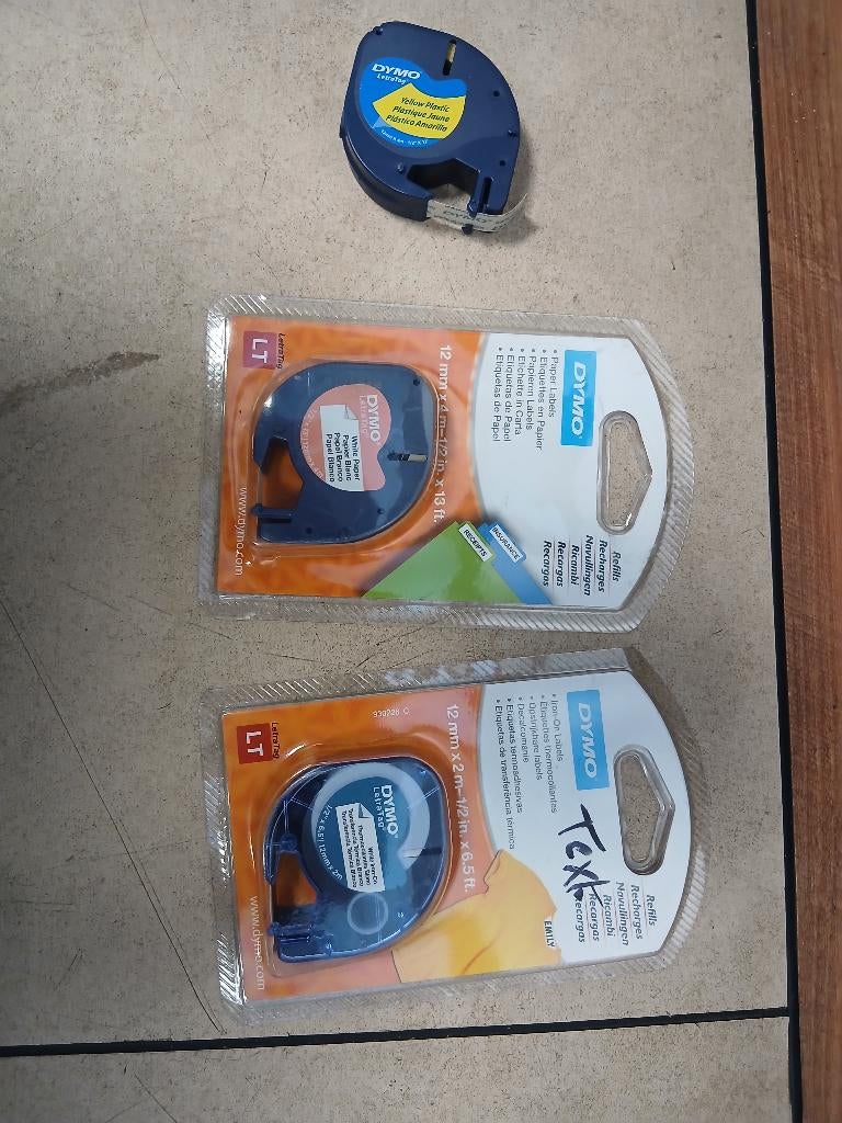 3x tape voor dymo Letratang LT, Computers en Software, Labelprinters, Nieuw, Ophalen of Verzenden, Tape-label, Dymo