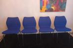 Kobalt blauwe eet-kantoorstoelen Movani Luxor VanTil, Ophalen of Verzenden, Zo goed als nieuw, Blauw, Stof