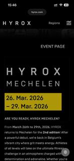 Hyrox Mechelen Sunday March 29th, Tickets en Kaartjes, Twee personen
